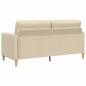 Preview: Sofa Set mit Stauraum 2 stk. Creme Polyester