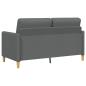 Preview: Sofa Set mit Stauraum 2 stk. Dunkelgrau Polyester