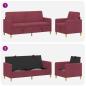 Preview: Sofa Set mit Stauraum 2 Stk. Weinrot Polyester