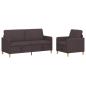 Preview: Sofa Set mit Stauraum 2 stk. Dunkelbraun Polyester