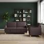 Preview: Sofa Set mit Stauraum 2 stk. Dunkelbraun Polyester