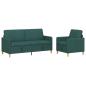 Preview: Sofa Set mit Stauraum 2 stk. 4-Sitzer Dunkelgrün