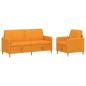 Preview: Sofa Set mit Stauraum 2 stk. Dunkelgelb Polyester