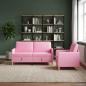 Preview: ARDEBO.de - Sofa Set mit Stauraum 2 Stk. Rosa Polyester