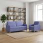Preview: ARDEBO.de - Sofa Set mit Stauraum 2 stk. Jeans blau Polyester
