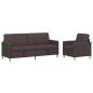 Preview: Sofa Set mit Stauraum 2 stk. Dunkelbraun Polyester