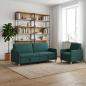 Preview: ARDEBO.de - Sofa Set mit Stauraum 2 stk. 4-Sitzer Dunkelgrün