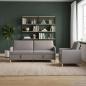Preview: ARDEBO.de - Sofa Set mit Stauraum 2 stk. Taupe Polyester