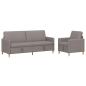 Preview: Sofa Set mit Stauraum 2 stk. Taupe Polyester