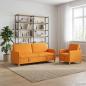 Preview: Sofa Set mit Stauraum 2 stk. Dunkelgelb Polyester