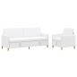 Preview: Sofa Set mit Stauraum 2 Stk. Weiß Polyester