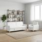 Preview: Sofa Set mit Stauraum 2 Stk. Weiß Polyester