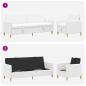 Preview: Sofa Set mit Stauraum 2 Stk. Weiß Polyester