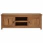 Preview: TV-Schrank 110 x 30 x 40 cm Natur Massivholz Teak