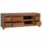 Preview: TV-Schrank 110 x 30 x 40 cm Natur Massivholz Teak