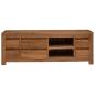 Preview: TV-Schrank 110 x 30 x 40 cm Natur Massivholz Teak
