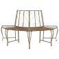 Preview: ARDEBO.de - Baumbank 4-Sitzanzahl 160 x 80 x 89 cm Stahl Antikbraun