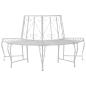 Preview: ARDEBO.de - Baumbank 4-Sitzanzahl 160 x 80 x 89 cm Stahl Antik Weiß