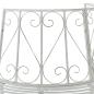 Preview: Baumbank 4-Sitzanzahl 160 x 80 x 89 cm Stahl Antik Weiß