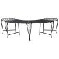Preview: ARDEBO.de - Baumbank 4-Sitzanzahl 160 x 80 x 44 cm Stahl Schwarz