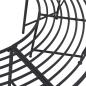 Preview: Baumbank 4-Sitzanzahl 160 x 80 x 44 cm Stahl Schwarz