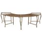 Preview: ARDEBO.de - Baumbank 4-Sitzanzahl 160 x 80 x 44 cm Stahl Antikbraun