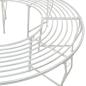 Preview: Baumbank 8-Sitzanzahl Ø 160 x 44 cm Stahl Antik Weiß Rund