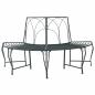 Preview: ARDEBO.de - Baumbank 4-Sitzanzahl 160 x 80 x 89 cm Stahl Silber Grau