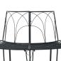Preview: Baumbank 4-Sitzanzahl 160 x 80 x 89 cm Stahl Schwarz