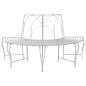 Preview: ARDEBO.de - Baumbank 4-Sitzanzahl 160 x 80 x 89 cm Stahl Antik Weiß