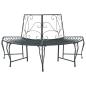 Preview: ARDEBO.de - Baumbank 4-Sitzanzahl 160 x 80 x 89 cm Stahl Silber Grau