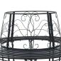 Preview: Baumbank 8 -Sitzer Ø 160 x 89 cm steel Schwarz Rund