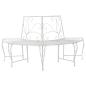 Preview: ARDEBO.de - Baumbank 4-Sitzanzahl 160 x 80 x 89 cm Stahl Antik Weiß