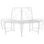 Preview: ARDEBO.de - Baumbank 4-Sitzanzahl 160 x 80 x 89 cm Stahl Antik Weiß