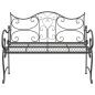 Preview: Gartenbank 2-Sitzanzahl 114 x 56,5 x 90 cm Stahl Silber Grau