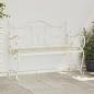Preview: ARDEBO.de - Gartenbank 2-Sitzanzahl 114 x 56,5 x 90 cm Stahl Antik Weiß
