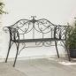 Preview: ARDEBO.de - Gartenbank 2-Sitzanzahl 130 x 47 x 90 cm Stahl Silber Grau