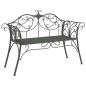 Preview: Gartenbank 2-Sitzanzahl 130 x 47 x 90 cm Stahl Silber Grau