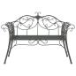 Preview: Gartenbank 2-Sitzanzahl 130 x 47 x 90 cm Stahl Silber Grau