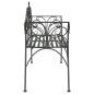 Preview: Gartenbank 2-Sitzanzahl 130 x 47 x 90 cm Stahl Silber Grau