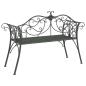 Preview: Gartenbank 2-Sitzanzahl 130 x 47 x 90 cm Stahl Silber Grau