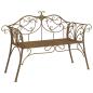 Preview: Gartenbank 2-Sitzanzahl 130 x 47 x 90 cm Stahl Antikbraun