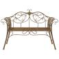 Preview: Gartenbank 2-Sitzanzahl 130 x 47 x 90 cm Stahl Antikbraun