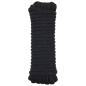 Preview: ARDEBO.de - Bootsseil 10 mm 15 m Schwarz Polyester