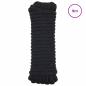 Preview: Bootsseil 12 mm 9 m Schwarz Polyester