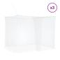 Preview: Moskito-Netz für das Bett 3 Stk. 156 Mesh Weiß Polyester