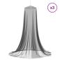 Preview: Moskito-Netz für das Bett 3 Stk. 156 Mesh Schwarz ?56 x 220 cm
