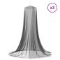 Preview: Moskito-Netz für das Bett 3 Stk. 156 Mesh Schwarz ?56 x 220 cm