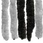 Preview: Insektenschutzvorhang Chenille Grau und Schwarz 56 x 185 cm