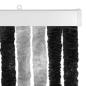 Preview: Insektenschutzvorhang Chenille Grau und Schwarz 90 x 220 cm